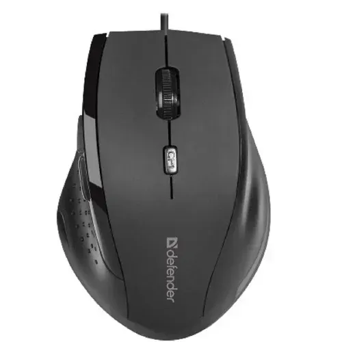 Проводная Мышь Defender 52362 1600 dpi, Чёрный для ПК / ноутбука