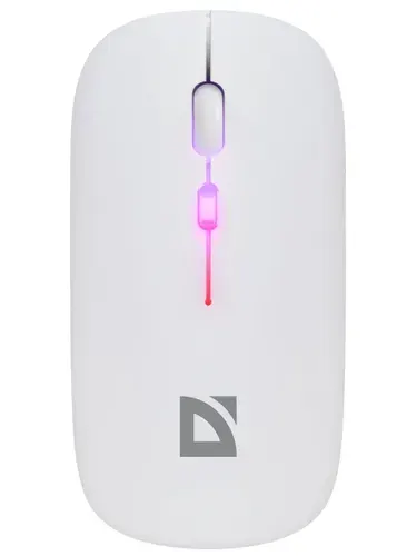 Мышь беспроводная DEFENDER Coda MB-261 белый (USB/BT, 1600dpi, 4but) (52262)