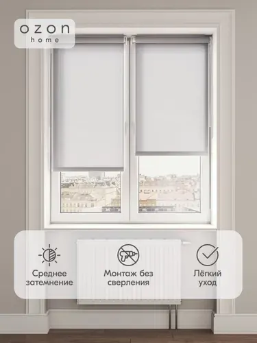Рулонная штора Ozon Home Серый 160x175