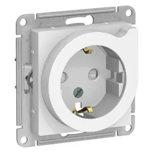 3 шт. Systeme Electric AtlasDesign Белая, Розетка с заземлением, со шторками с выталк., 16А, механизм, ATN000147