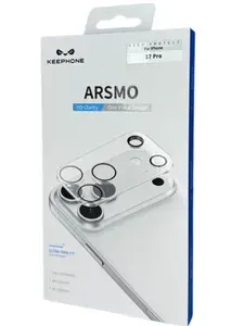 Keephone ARSMO Лащитные линзы на камеру iPhone 17 Pro, защитное стекло на всю камеру, цвет Transparent (прозрачные), полная защита камеры