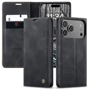 Чехол-книжка CaseMe Matte iPhone 17 Pro Max (черный)