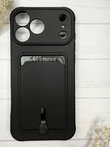 Чехол с картхолдером Iphone 17 ProMax / Про Макс / Черный
