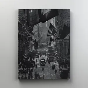 Интерьерная картина на холсте "Нью Йорк 1945", на подрамнике 22x30 см