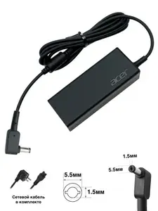 Зарядное устройство для ноутбука Acer, Aspire A315 21-434Z, 19V - 2,37А, (Штекер: 5.5-1.5мм) 45 Вт Slim