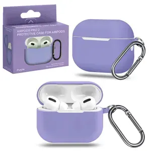 Чехол AirPods Pro 2 силиконовый/ кейс для наушников Apple/ Purple/