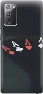 Силиконовый чехол на Samsung Galaxy Note 20 / Самсунг Ноут 20 с эффектом блеска "Флеш-рояль"