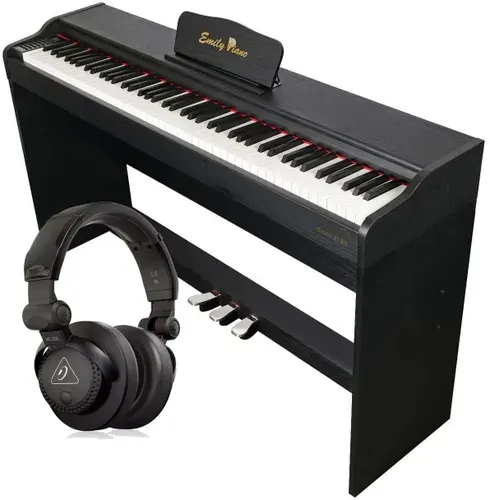 EMILY PIANO D-51 BK - Цифровое фортепиано со стойкой и наушниками BEHRINGER HC 200 в комплекте