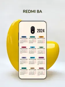 Силиконовый чехол на Xiaomi Redmi 8A / Сяоми Редми 8A "Календарь 2024 - 8 марта"