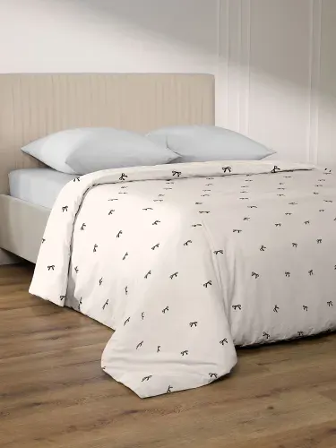 Cozy Home, Пододеяльник Поплин 215х145, Чёрный бант