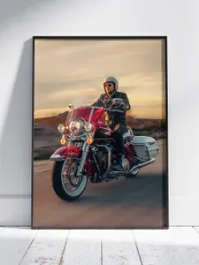 Плакат на стену для интерьера Мотоцикл (Harley-Davidson Road King 4) - Постер по мото и байкам формата A4 (21x30 см)