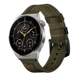 Ремешок из натуральной кожи 22 мм для Huawei Watch GT4 5 3 Pro Ремешок для Huawei Watch Ultimate 3/xiaomi s3 s4 46mm