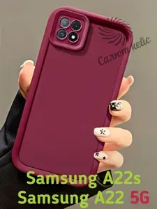 Бордовый чехол с бортом на Samsung A22s 5G a 22s ( Самсунг а22с а22 5 джи )