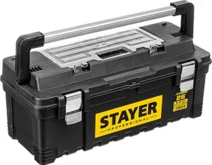 Пластиковый ящик для инструментов STAYER JUMBO-26, 656 x 285 x 270 мм, (26), Professional (38003-26)