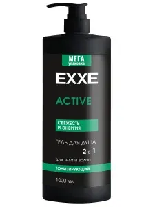 EXXE Men Гель для душа 2в1 Тонизирующий Active 1000мл
