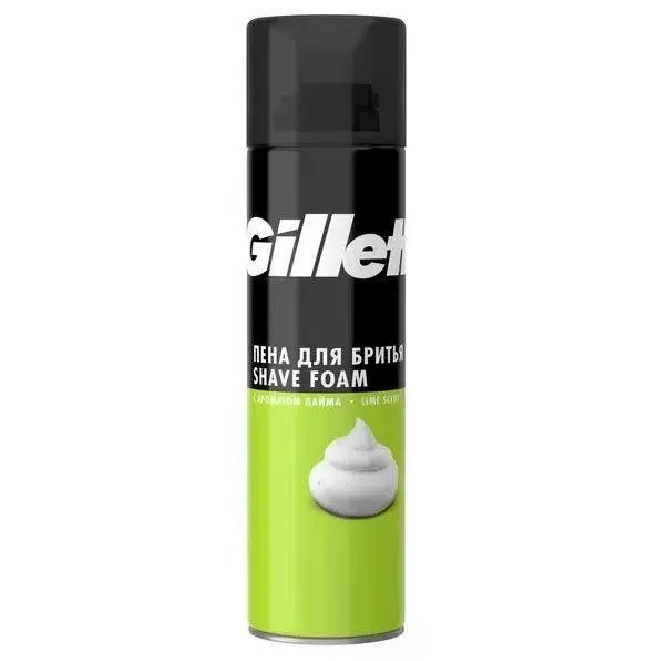 GILLETTE Пена для бритья Classic, с ароматом лимона и лайма, 200 мл