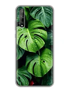 Чехол для Huawei Y8P, Honor 30i с принтом листья (женский) на Хуавей У8Р Хонор 30
