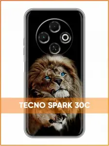 Чехол для Tecno Spark 30C с принтом Львы