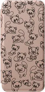 Чехол-книжка на Samsung Galaxy A03s / Самсунг А03 эс с 3D принтом "Cute Kitties" золотистый