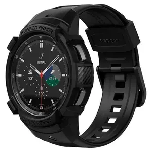 Чехол с ремешком Spigen на Samsung Galaxy Watch 4 Classic (46 mm) (ACS03832) Rugged Armor Pro / Спиген для Галакси Вотч Противоударный, черный