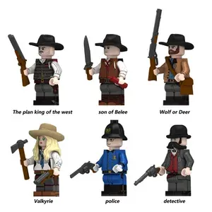 Набор минифигурок РДР Ковбои, Дикий Запад / Red Dead Redemption совместимы с конструкторами лего 6шт (4.5см, пакет) N403-N408