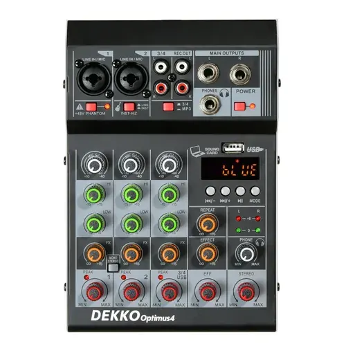 DEKKO F4A - USB-микшер, 4 канальный