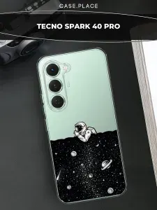Силиконовый чехол на Tecno Spark 40 Pro / Текно Спарк 40 Про космос