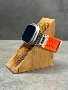Ремешок силиконовый Spigen DELICATE / для часов Apple Watch Ultra 42/44/45/49mm / Титан+Белый_7