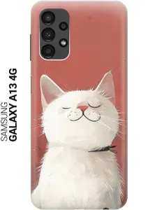 Силиконовый чехол на Samsung Galaxy A13 4G с принтом "Гордый котик"