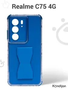 Чехол на Realme C75 4G с защитой камеры, противоударный синий / Реалми С75