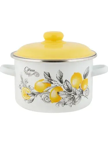 Кастрюля APPETITE 6RD221M CITRON эмал цил 5,5л