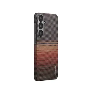 Чехол PITAKA Fusion Weaving MagEZ Case 5 для Samsung S25 , принт восход луны (Sunset)