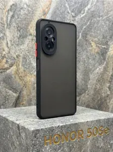 Чехол противоударный для Honor 50 SE / Хонор 50 се матовый, с защитой камеры , черный