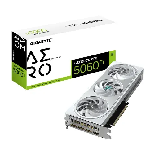 Gigabyte Видеокарта GeForce RTX 5060 Ti AERO OC 8 ГБ (GV-N506TAERO OC-8GD)