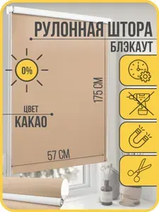 Рулонные шторы Блэкаут 57х175 см