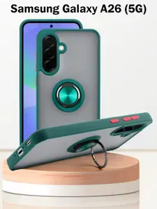 Чехол для Samsung Galaxy A26 (5G), с кольцом, подставка, зеленый