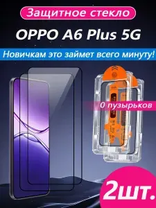 2 шт. Защитное стекло на OPPO A6 Plus 5G (Оппо A6 Плюс 5G), высокая светопроницаемость + устойчивость к царапинам + защита от отпечатков пальцев
