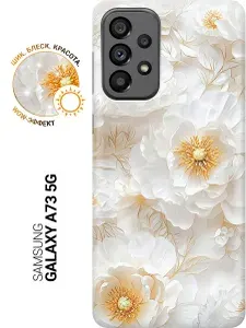 Силиконовый чехол на Samsung Galaxy A73 5G с принтом "Нежность цветов"