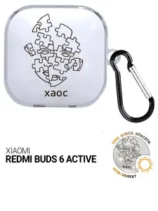 Чехол на Xiaomi Redmi Buds 6 Active с принтом "Chaos" прозрачный
