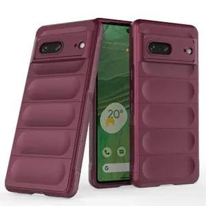 Противоударный чехол Flexible Case для Google Pixel 7 (бордовый)