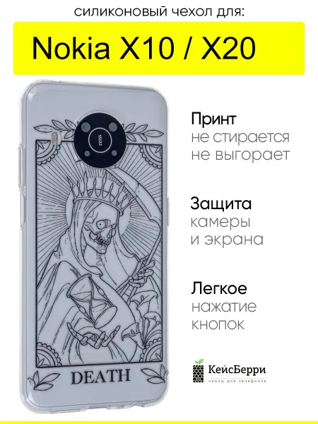КейсБерри. Чехол для Nokia X10 X20, серия Clear