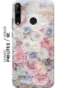 Силиконовый чехол на Honor 9C / Huawei P40 Lite E / Хуавей П40 Лайт Е / Хонор 9С с принтом "Пастельные розы"
