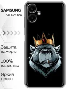 Чехол для Samsung Galaxy A06 с принтом Царь медведь на Самсунг Галакси А06