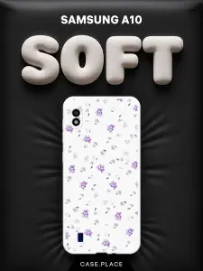 Чехол на Samsung Galaxy A10 Soft Touch с принтом "Цветочный паттерн"