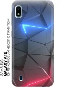 Силиконовый чехол на Samsung Galaxy A10 с принтом "Графитовые грани"