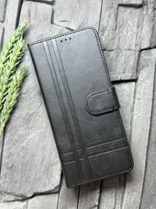Чехол книжка для Samsung Galaxy A15 / Самсунг Галакси А15 c хлястиком / flip чехол для самсунг А15 с функцией подставки , черный