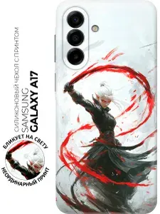 Силиконовый чехол на Samsung Galaxy A17 с принтом "Эльфийка"