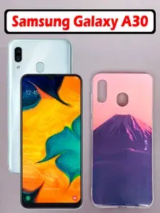 Чехол накладка для Samsung Galaxy A20 и A30 Горы,силикон