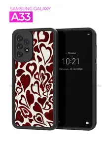 Чехол на Samsung Galaxy A33 / Самсунг Галакси А33 с принтом, Сердечки pop art