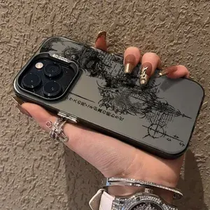 Чехол на Самсунг A36/A56 / Samsung A36/A56 чёрный телефона манга-скетча удароПрочный